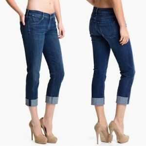 Like New Citizens of Humanity Dani Cropped Straight Leg Med-Dark Wash Jeans, 25